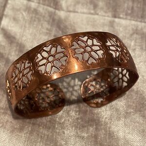 Elegant Copper Moroccan Style Floral Bracelet
